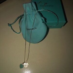 Tiffany & Co Mini Heart Teal Pendant, Please Return To Classic Aubrey yet Modern